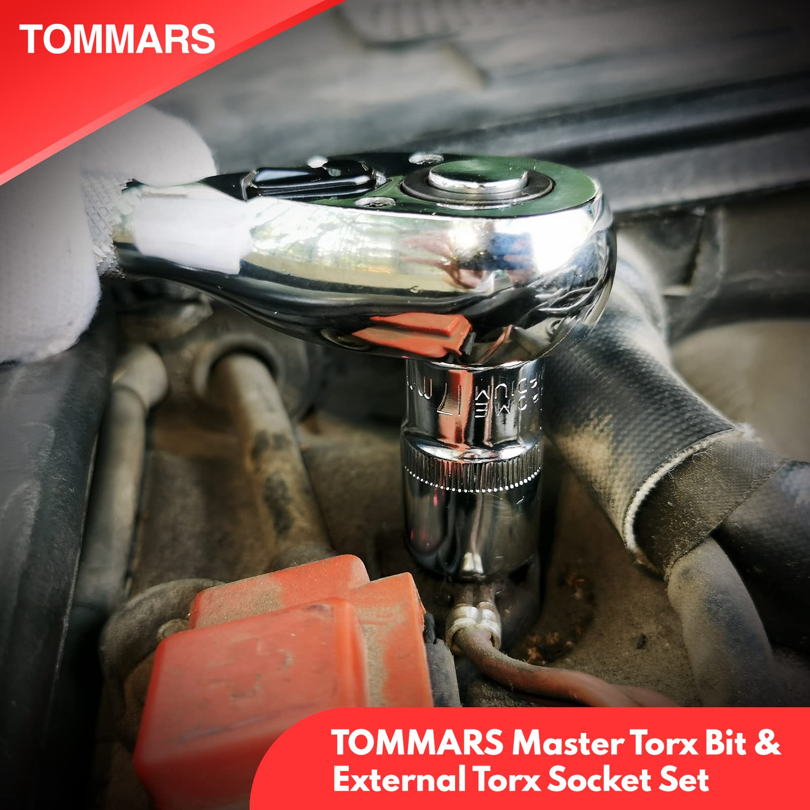 TOMMARS torx bit socket 1/4 drive for precise fastener work
