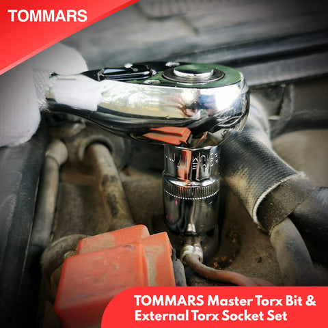 TOMMARS torx bit socket 1/4 drive for precise fastener work
