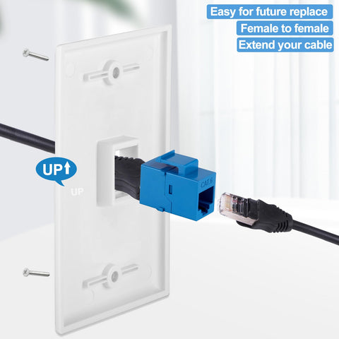 Tomoder RJ45 jack with gold-plated contacts, promotes reliable connections.