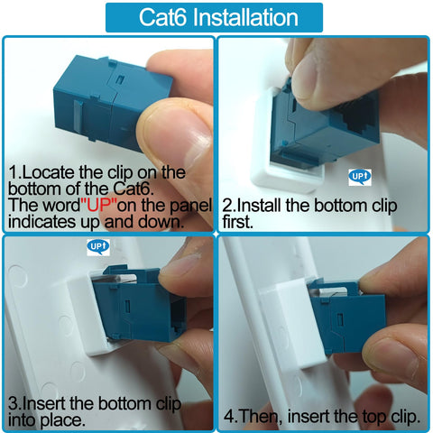 Tomoder wall plate assembly blue, helps organize cables in home offices and workspaces.