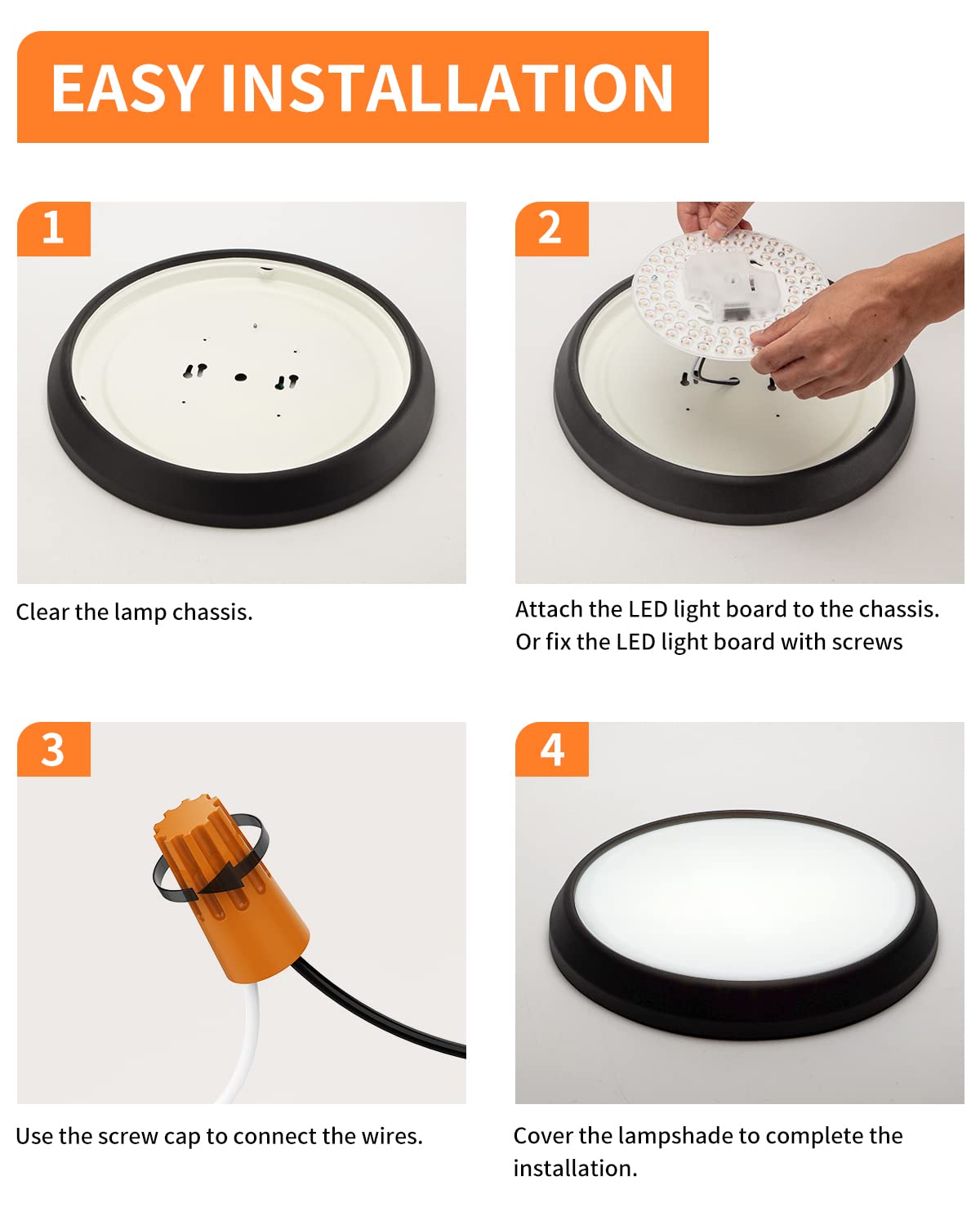 Tomosu ceiling fan light kit accessories pack includes hardware for quick retrofit.