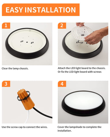 Tomosu ceiling fan light kit accessories pack includes hardware for quick retrofit.