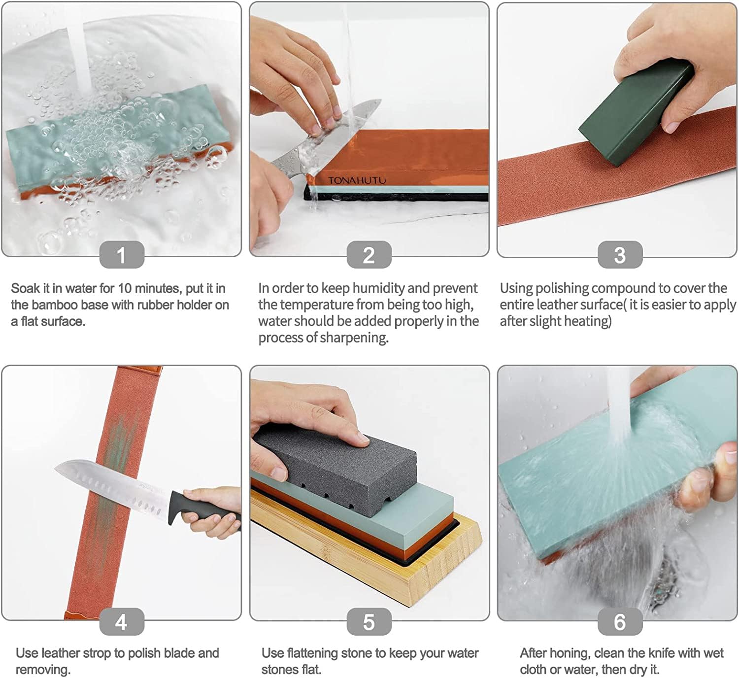 TONAHUTU angle guide helps maintain consistent sharpening angles