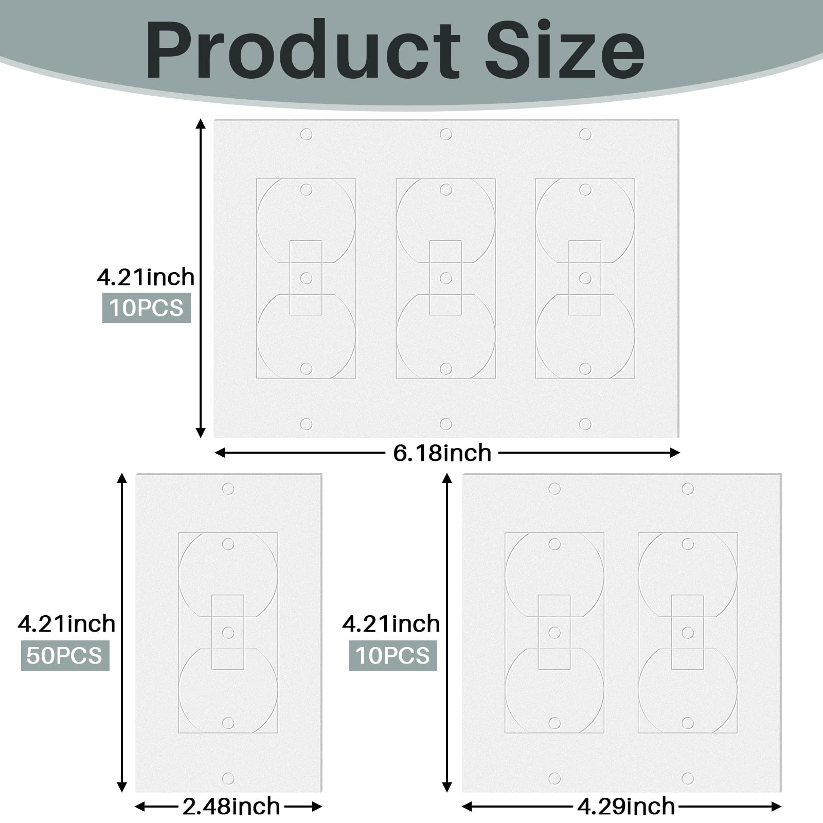 Tondiamo double switch insulation gasket white fits securely for versatile wall outlets