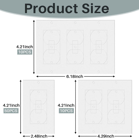 Tondiamo double switch insulation gasket white fits securely for versatile wall outlets