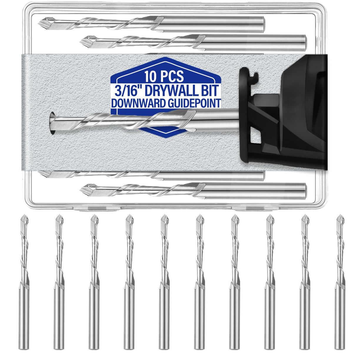 Tondiamo drywall bit 3/16 shank and tip for precise, clean drilling