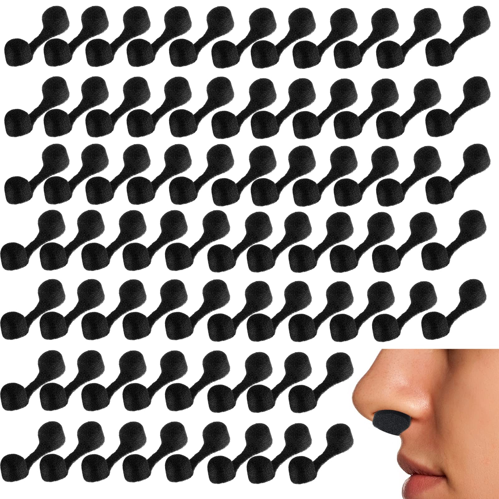 Tondiamo nose filter bulk 150pcs packaging for spray tanning and dust control.
