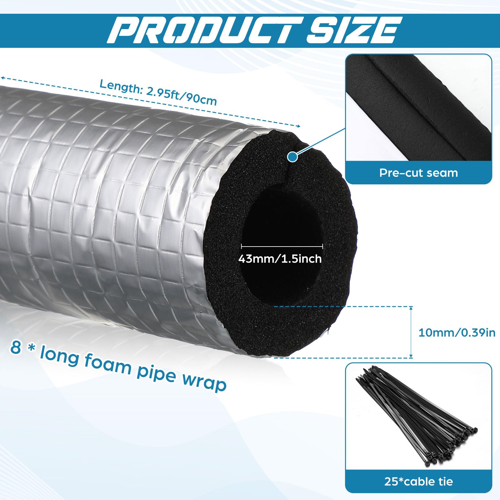 Tondiamo self-adhesive aluminum foil tape for weatherproofing outdoor pipes