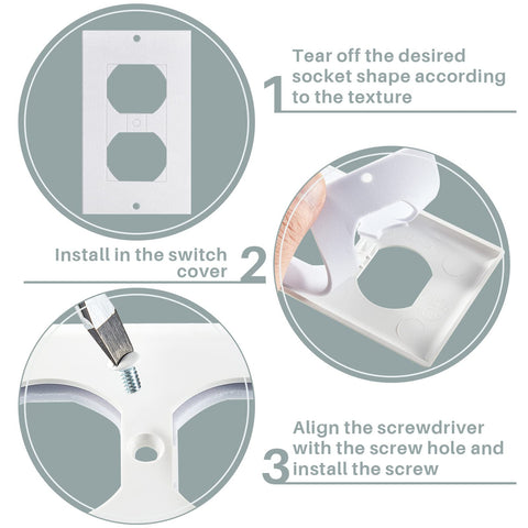 Tondiamo triple switch insulation gasket white blocks air leaks around fixtures
