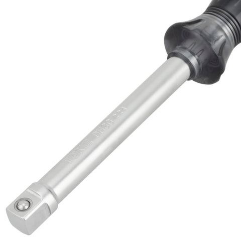 Tone grip end with recessed angle for extended reach.
