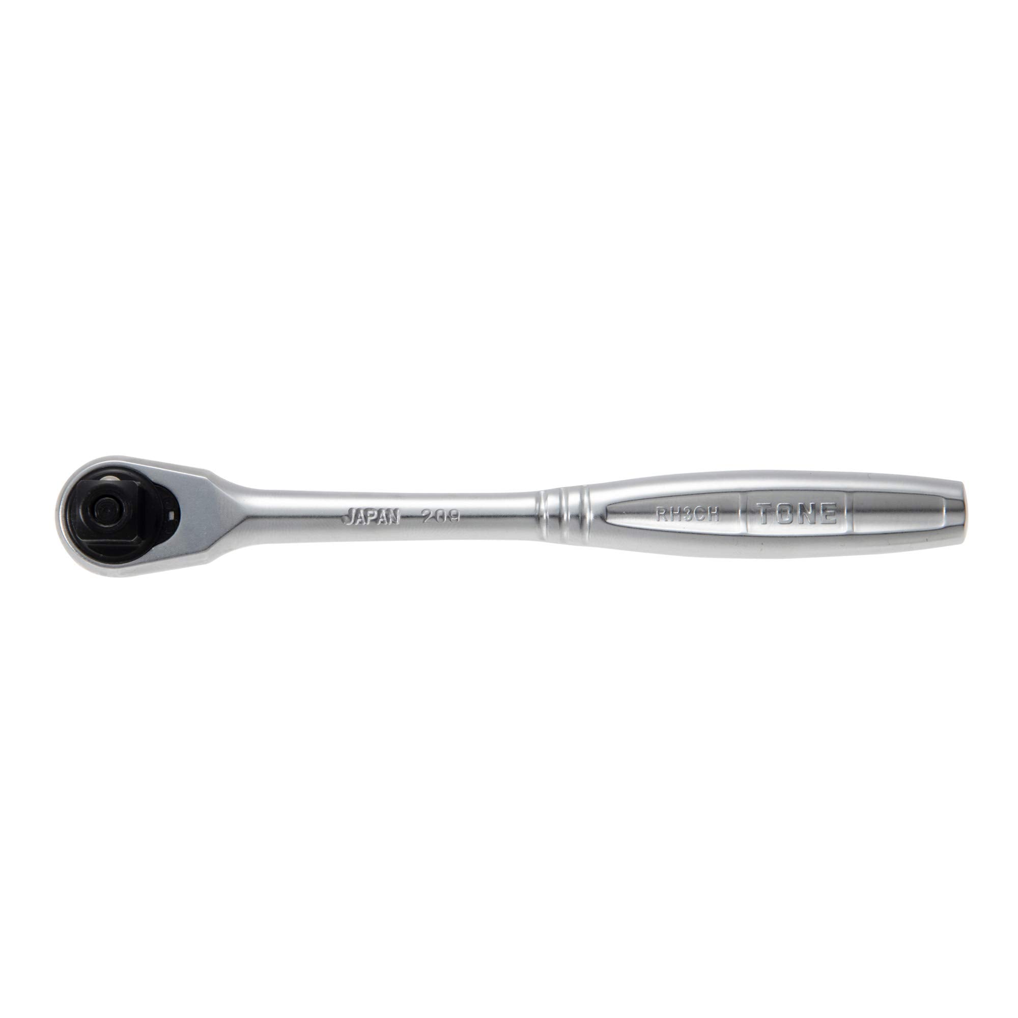 Tone Ratchet Handle socket hold system secures sockets during work.