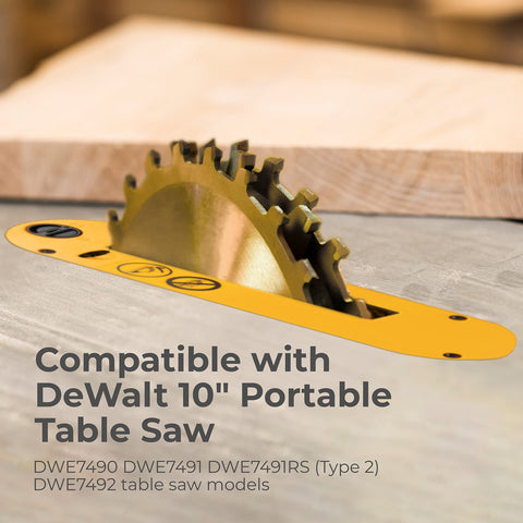 DWE7490 compatibility: TonGass dado plate supports reliable dado setup on site.