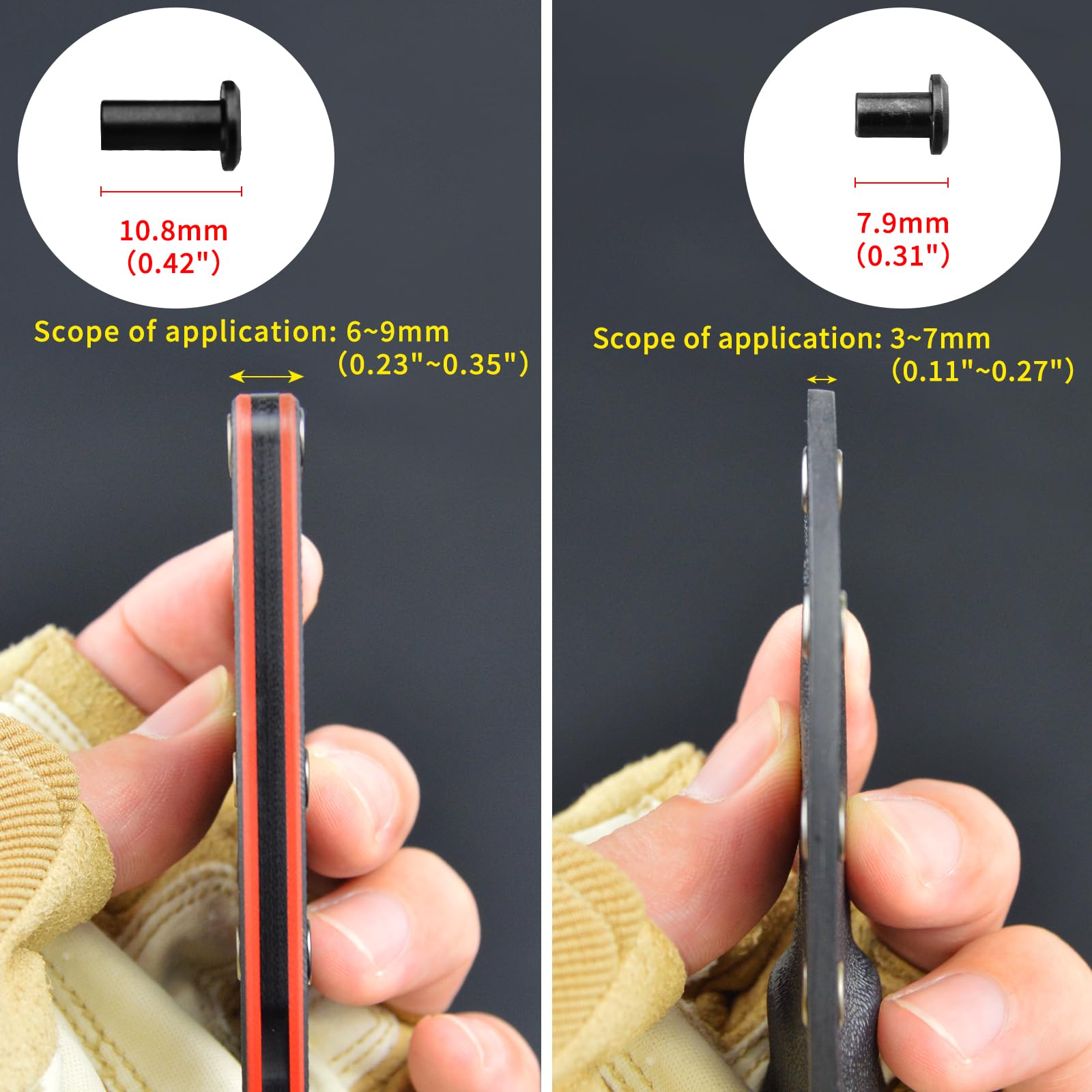 TONIFE pocket clip easy installation on a sheath with a screwdriver.