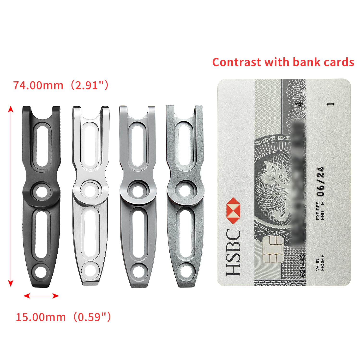 TONIFE pocket clip screw lengths for flexible sheath compatibility.