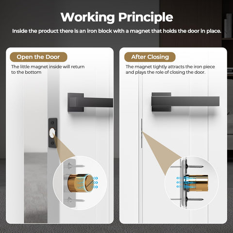 Tonitrui black finish door catch features clean, durable look