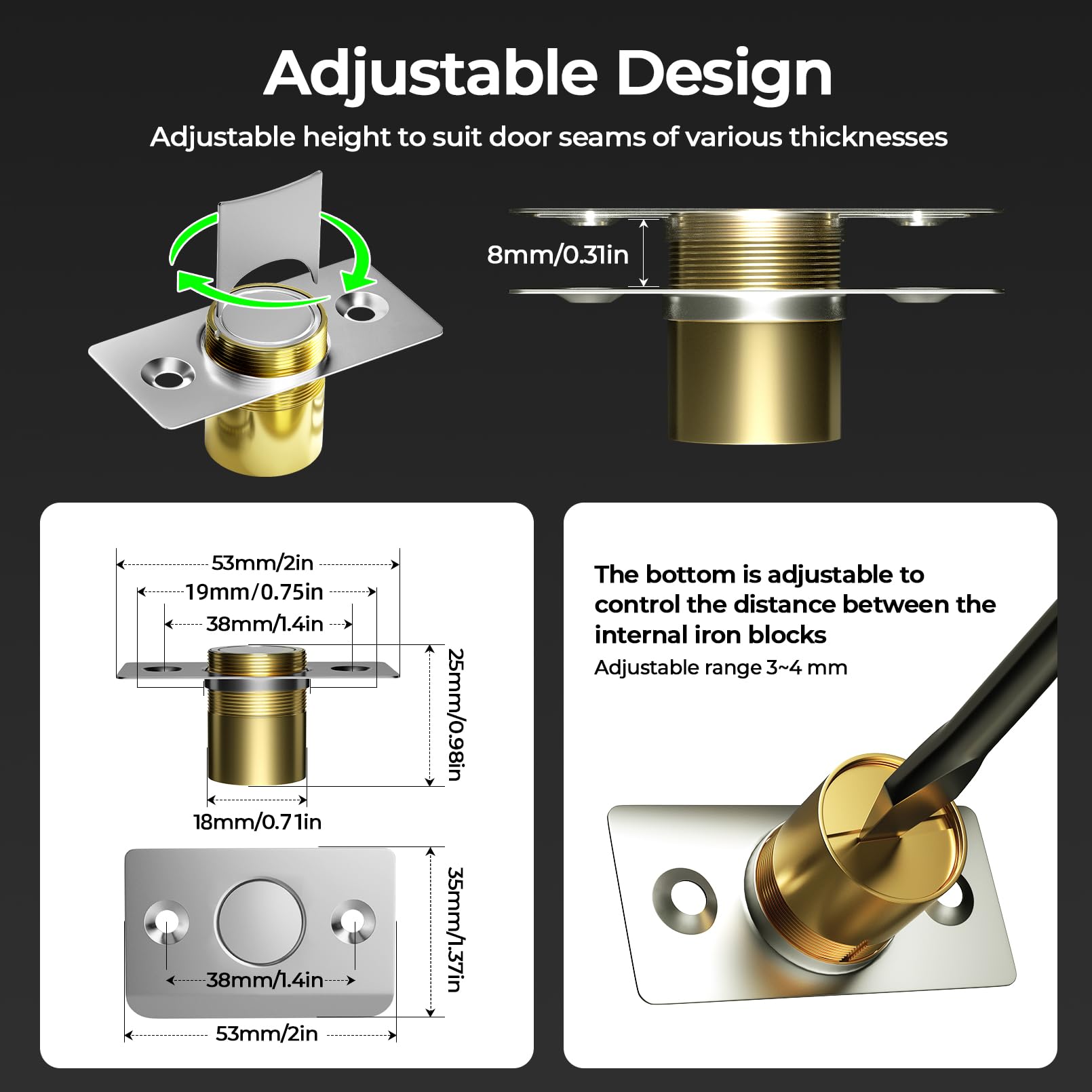Tonitrui durable, noise-free latch reduces wear