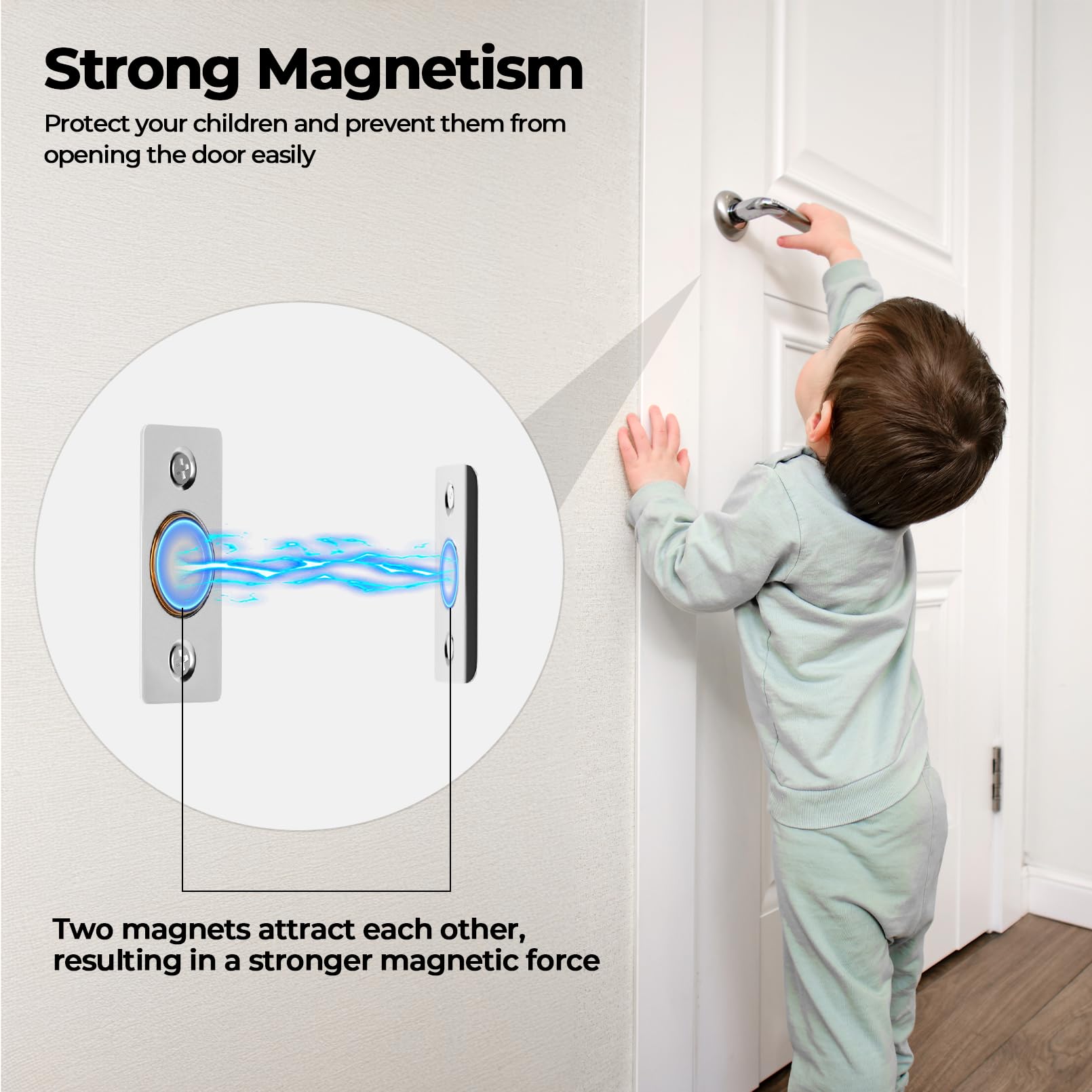 Tonitrui magnetic door catch showing silent operation
