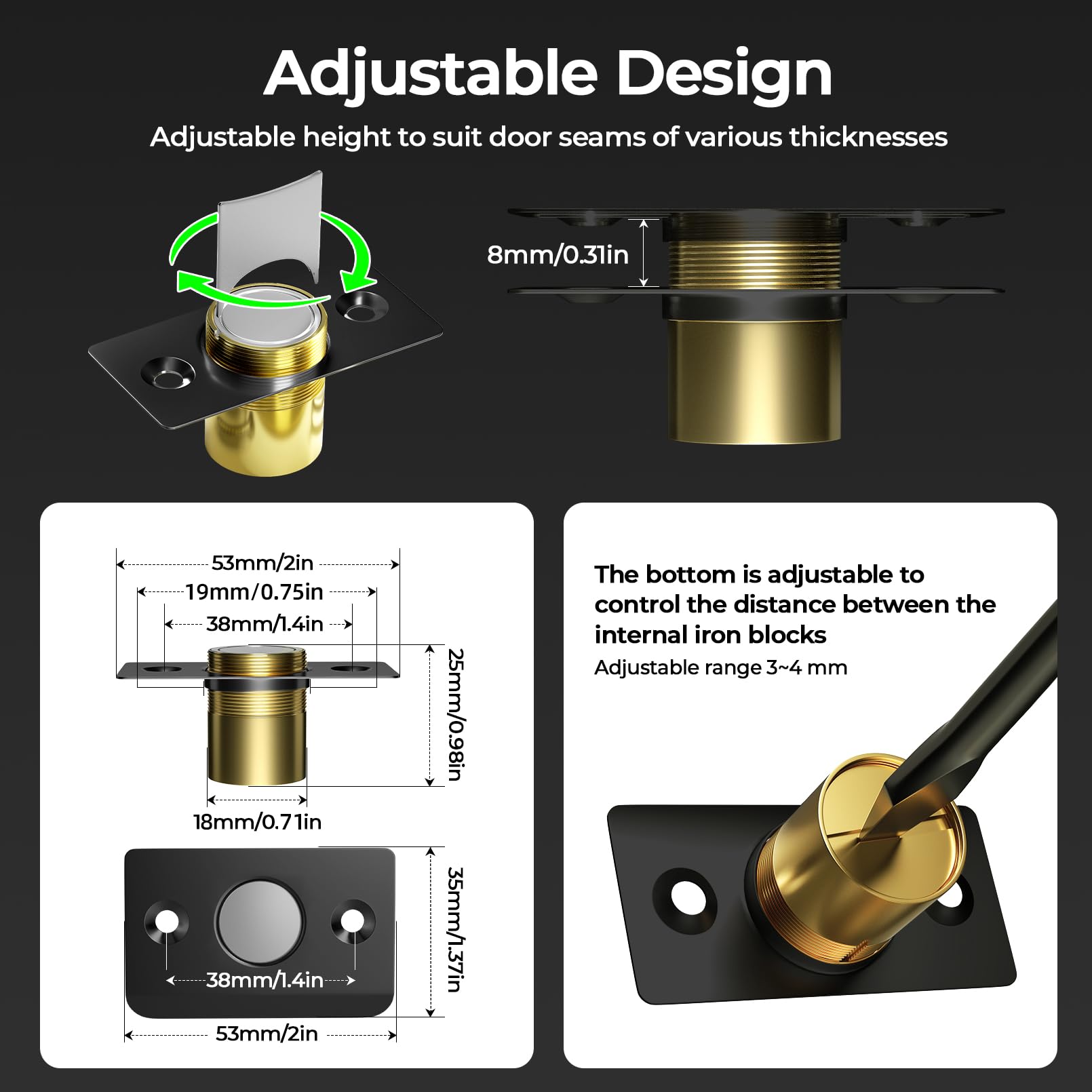Tonitrui Silent Ball Catch installs easily, replacing old latches without frame changes