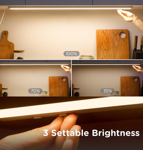 Tonlesm three brightness levels for task versus ambiance