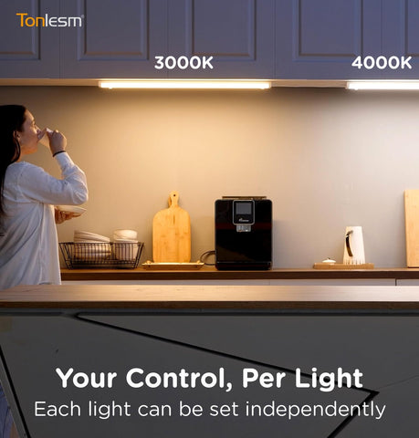 Tonlesm 5-color temperature option covers warm to cool moods.