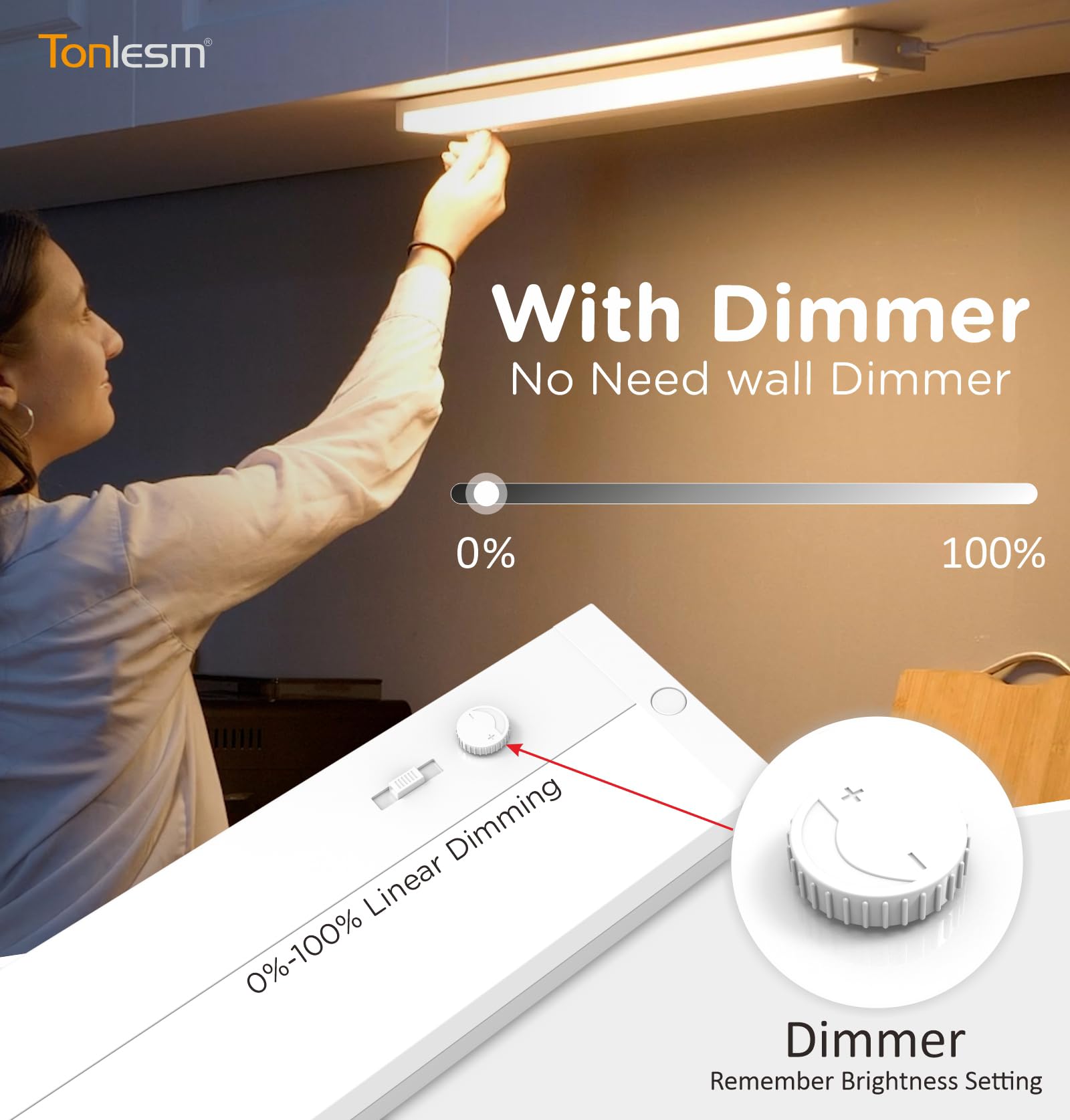 Tonlesm aluminum housing closeup highlights durable heat dissipation and longevity.