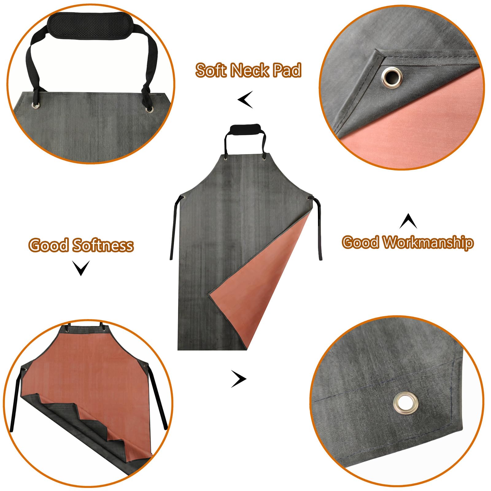 TonLing apron provides full-coverage protection for long tasks (47x33 inches).