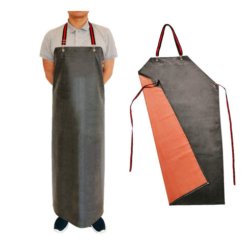 TonLing thick rubber apron with adjustable shoulder strap for a custom fit