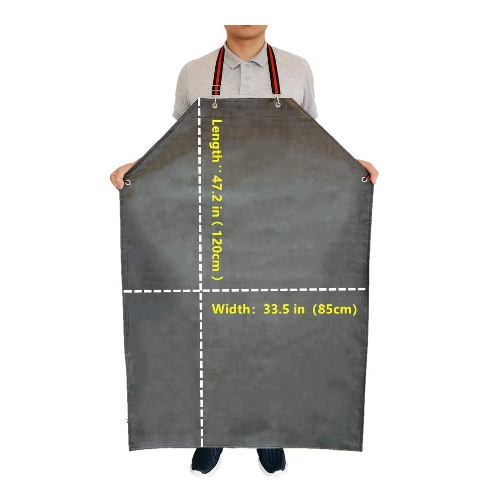 TonLing thick rubber apron suitable for gardening and lab work with chemical resistance