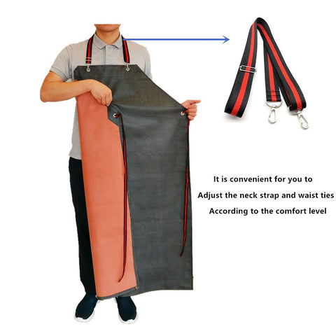 TonLing thick rubber apron large-size design offers ample coverage for gardening and lab work