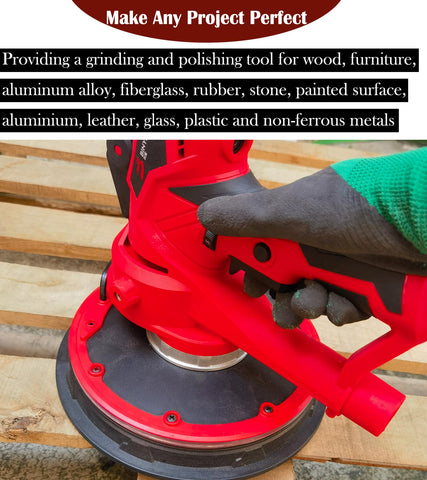 Tonmp 240-grit sanding disc close-up for final finishing pass.