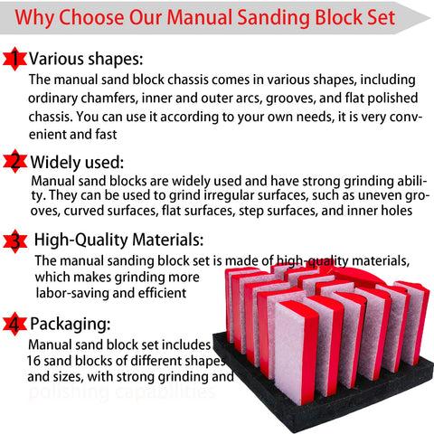 Tonmp versatile sanding kit suited for woodworking, auto paint, and crafts.