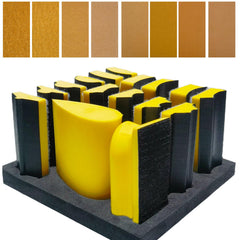 Tonmp total 56 pcs sanding set foam block for smooth wood finishes.