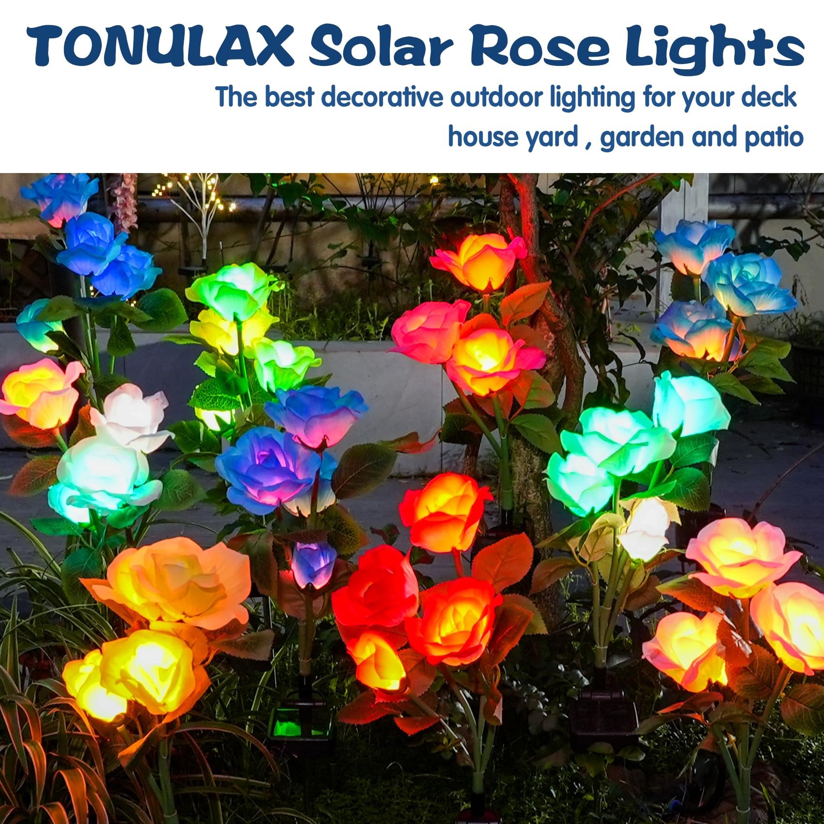 TONULAX rose light 6-pack provides maintenance-free ambiance anywhere.