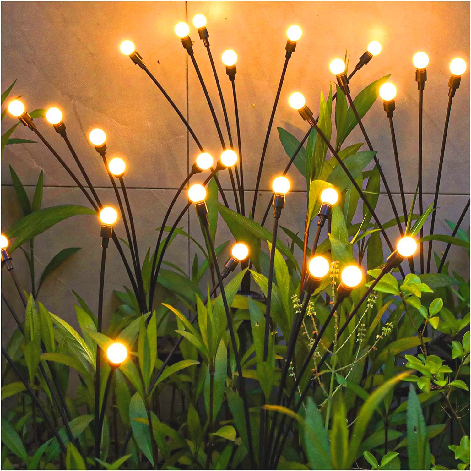 TONULAX solar garden light swaying gently in breeze for magical evening ambiance