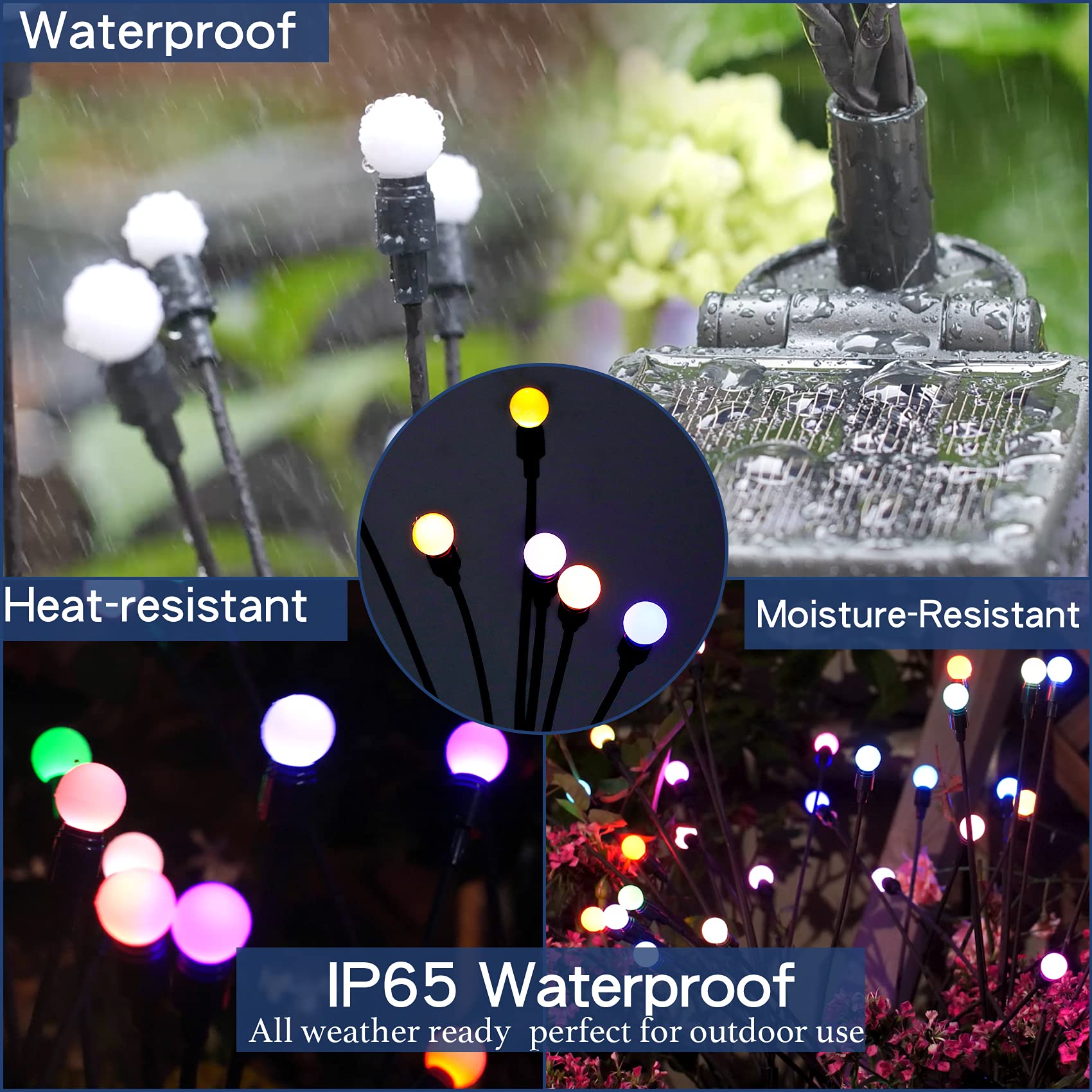 TONULAX outdoor decorative light enhances garden edges with colorful glow.