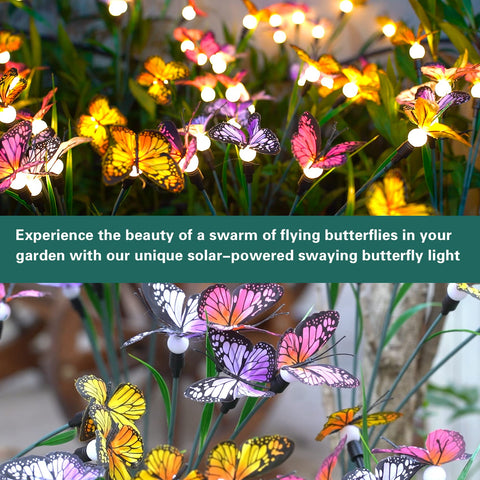 TONULAX swaying butterflies respond to breeze, enhancing outdoor ambience on decks and lawns.
