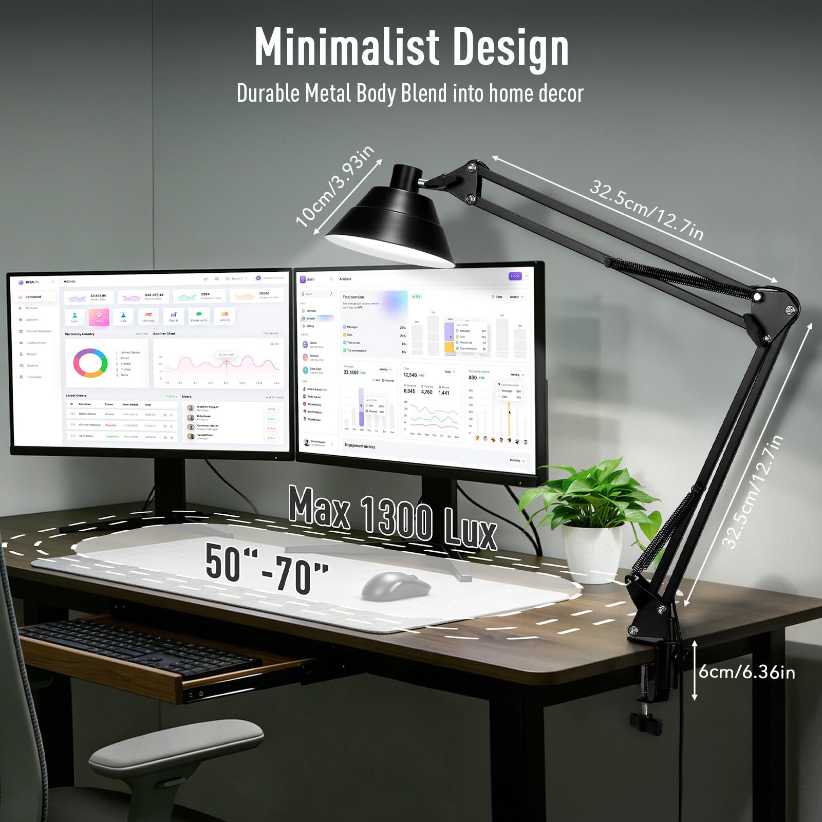TonyEst lamp offers 5 color modes for matching mood and project needs.