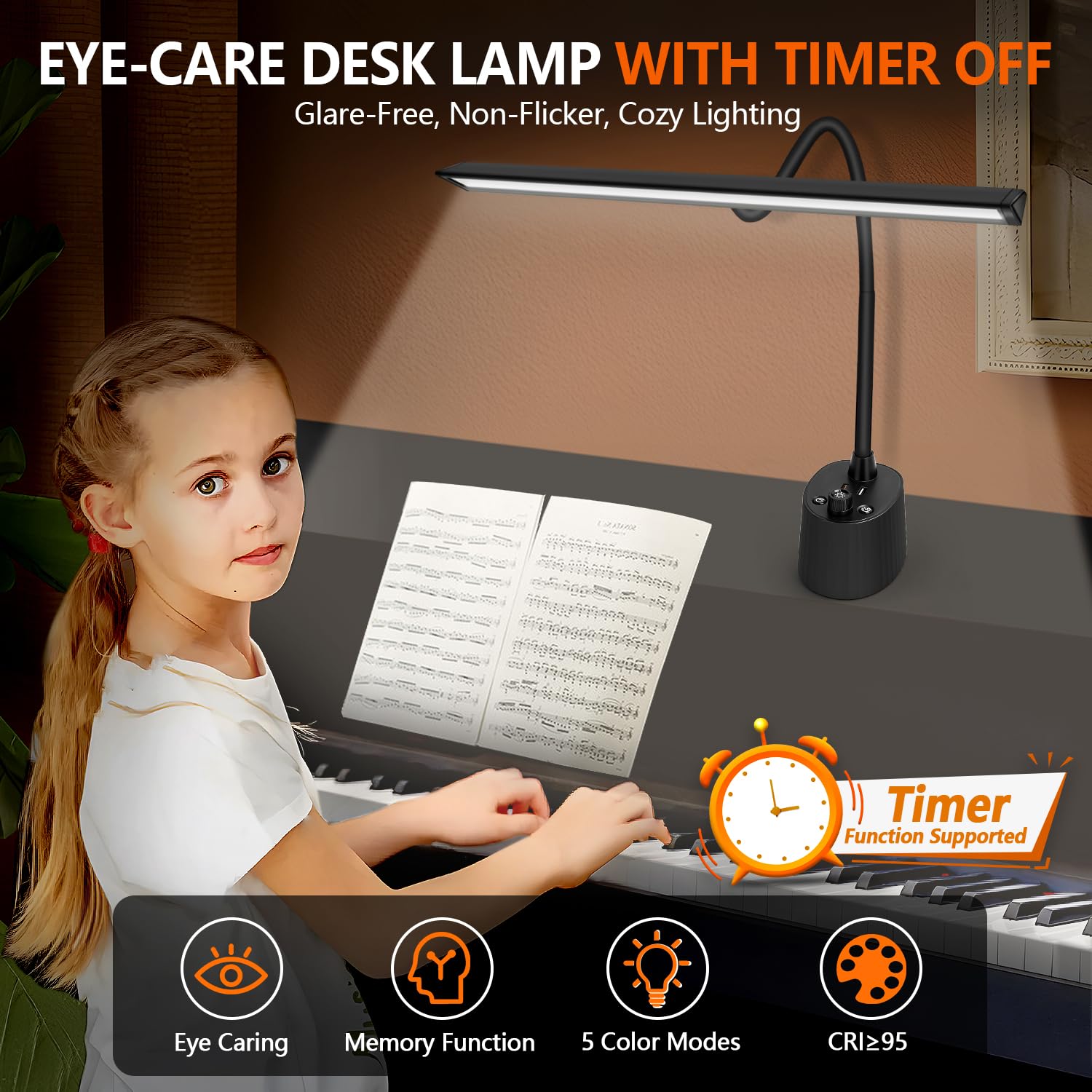 TonyEst auto-off timer helps manage practice sessions without distractions.