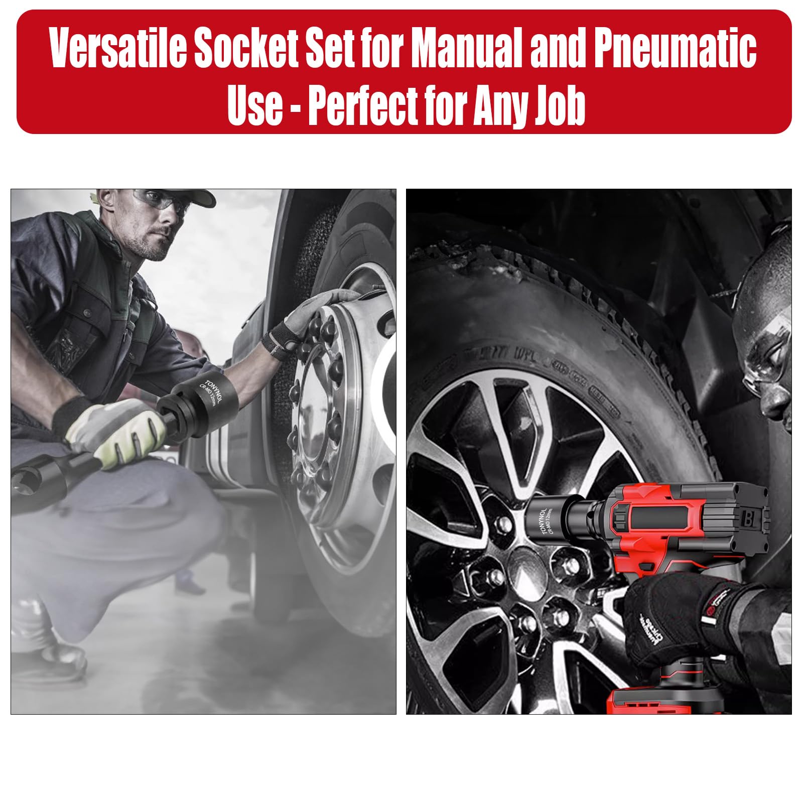 TONYNOL toolbox-ready socket set for easy transport and quick access.