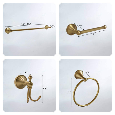 TooCust antique brass double robe hook organized robes and towels