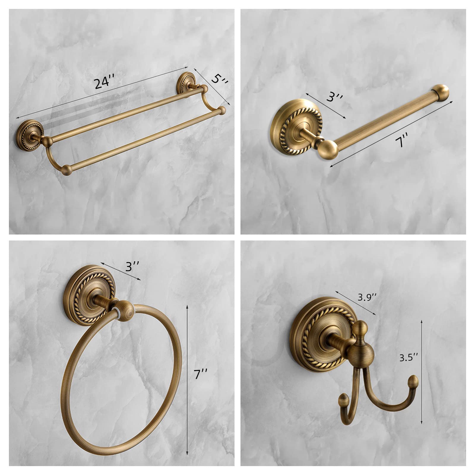TooCust antique brass toilet paper holder for durable style.