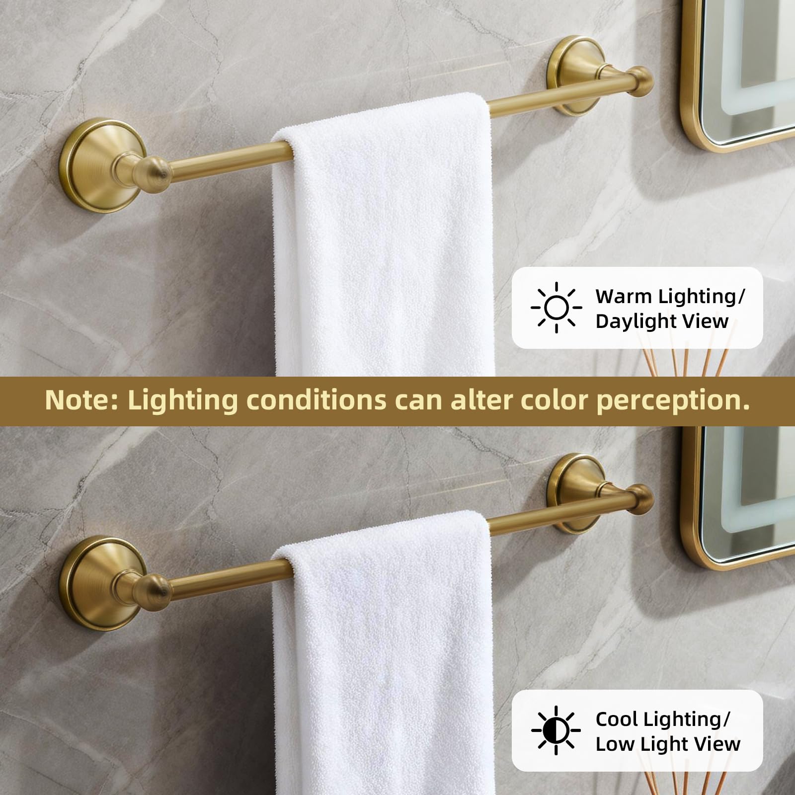 Wall-mount assembly of TooCust antique brass bathroom hardware