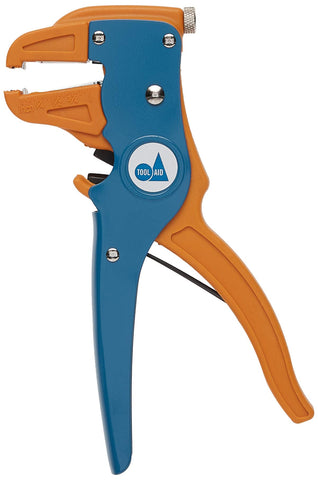 Tool Aid 19000 wire stripper showing automatic size adjustment for clean, nick-free results