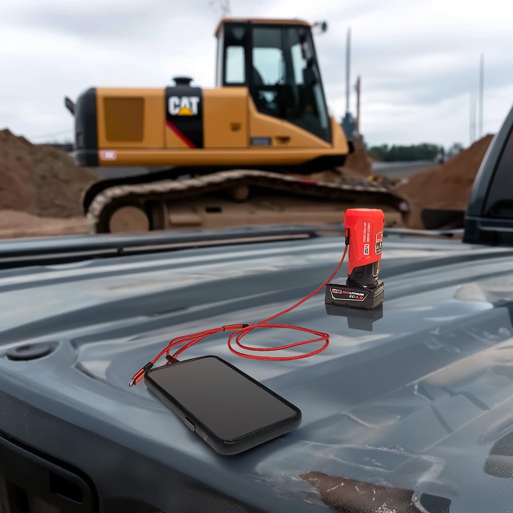 Tool Army M12 dual-output ports power USB devices and 12V gear