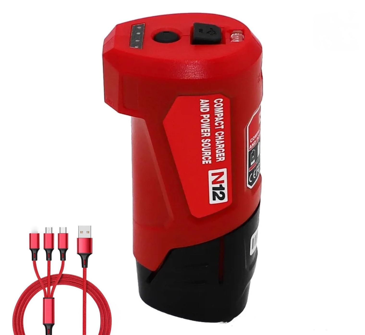 Tool Army M12 portable power adapter front view for on-site power