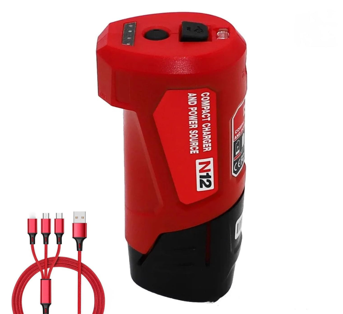 Tool Army M12 portable power adapter front view for on-site power