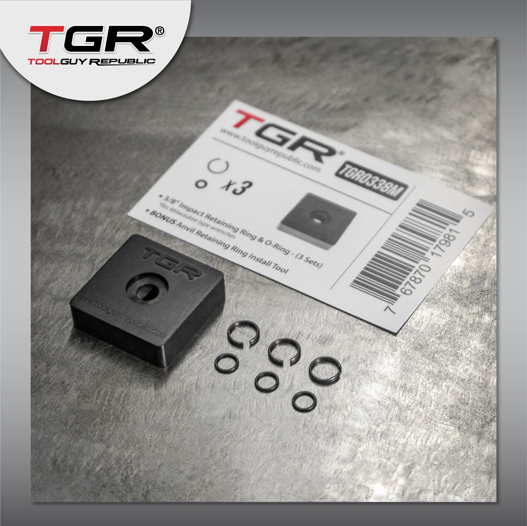 Tool Guy Republic Anvil retaining ring install tool included for quick installation
