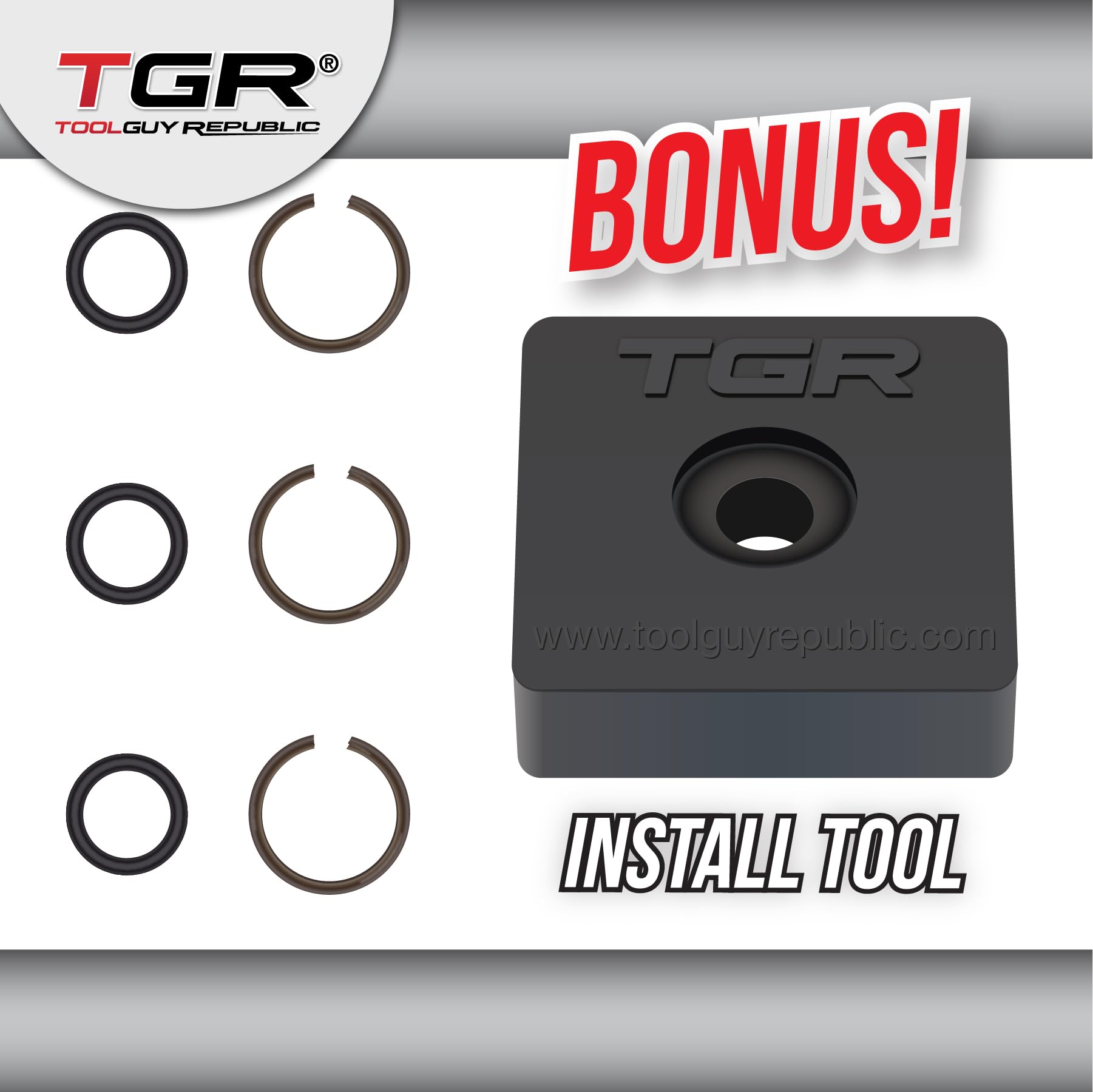 Tool Guy Republic Milwaukee 3/8-inch wrench retaining ring compatible with Type Wrenches