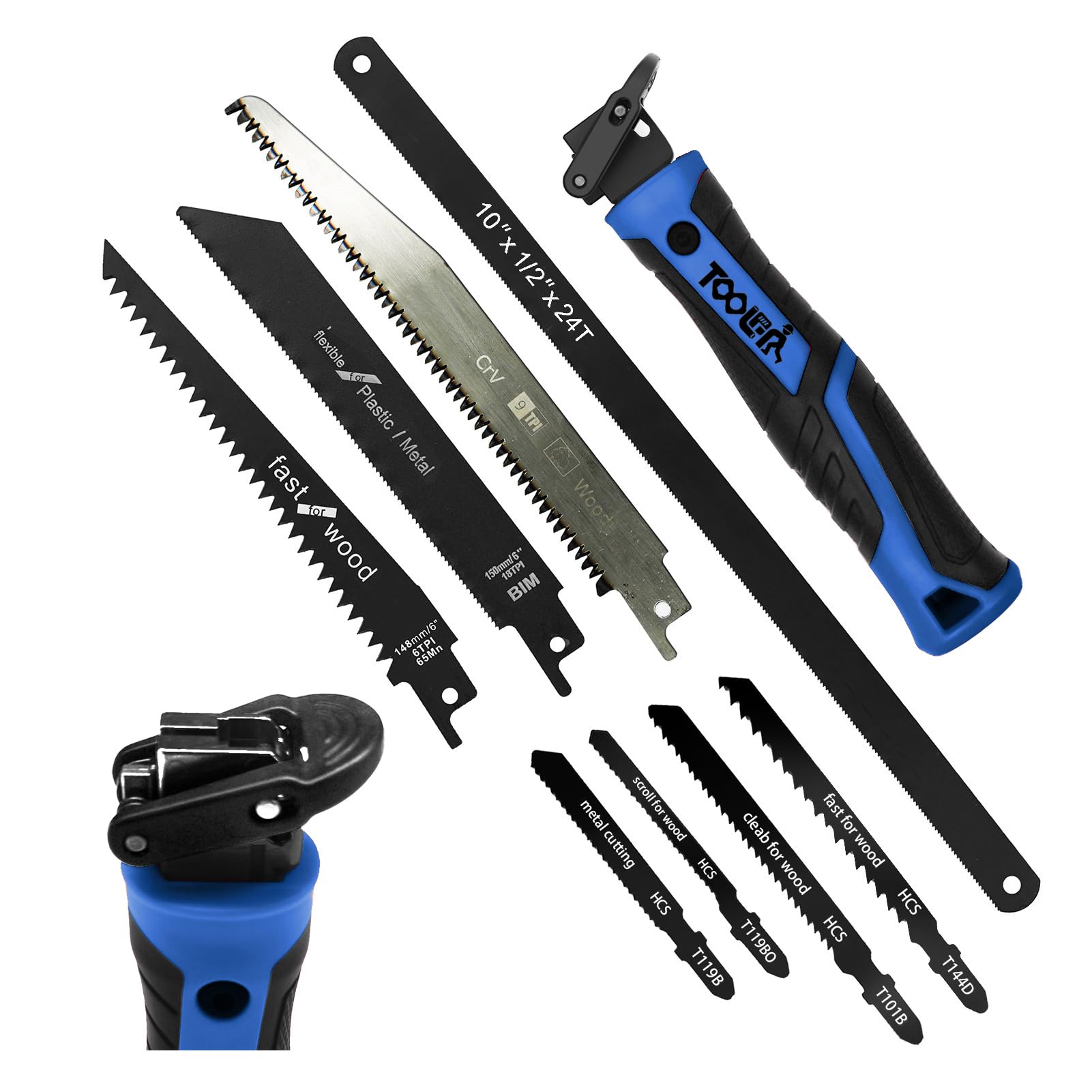 Toolan 8-in-1 hand saw enables versatile drywall and material cuts.