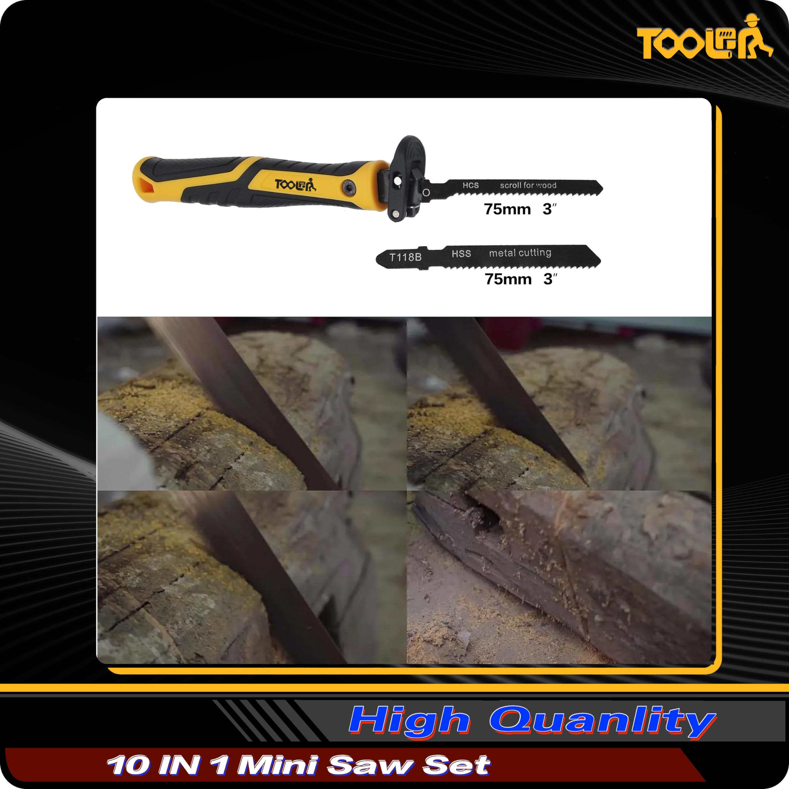 TOOLAN included craft and jig blades built for hard materials and longevity